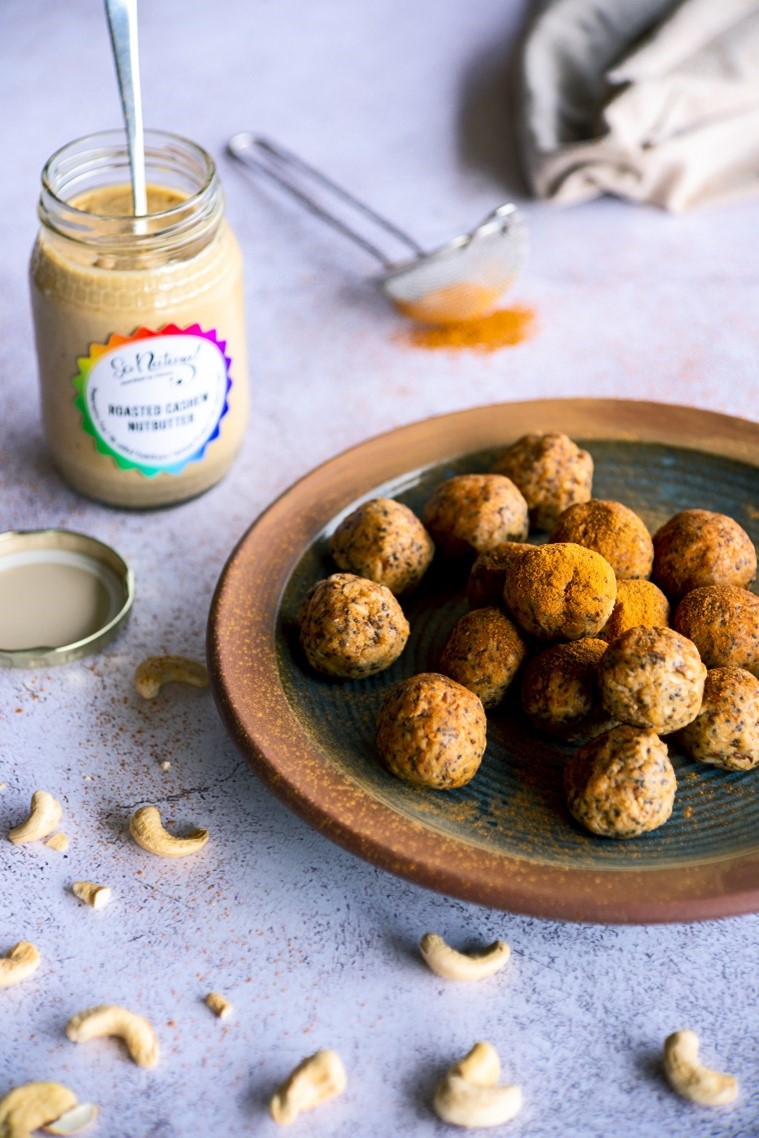 Roasted Cashew Nut Butter Protein Balls So Natural